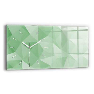 Horizontal wall clock Triangles abstract