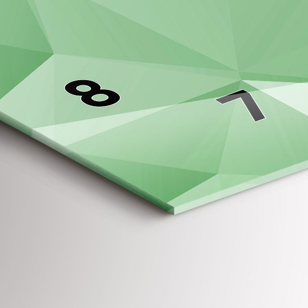 Horizontal wall clock Triangles abstract