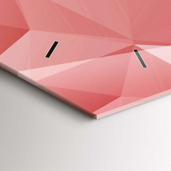 Horizontal wall clock Triangles abstract