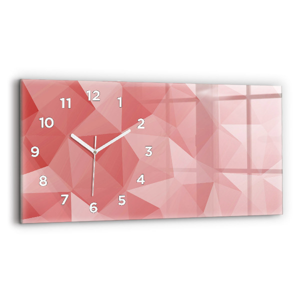 Horizontal wall clock Triangles abstract