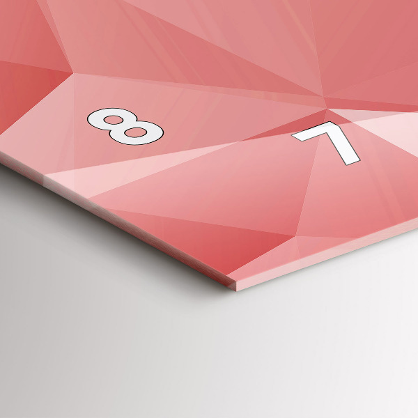 Horizontal wall clock Triangles abstract