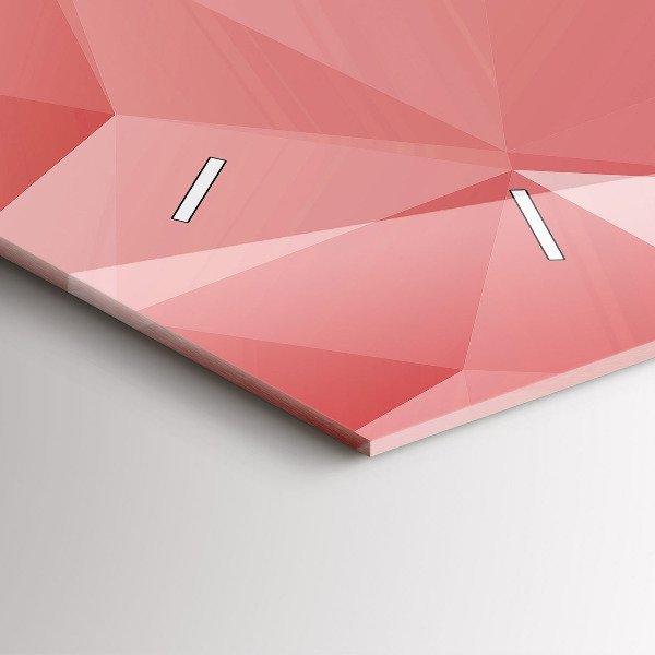 Horizontal wall clock Triangles abstract