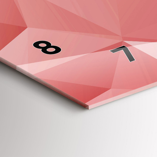 Horizontal wall clock Triangles abstract