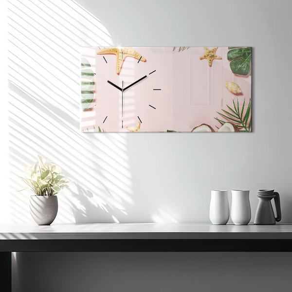 Horizontal wall clock Summer mood