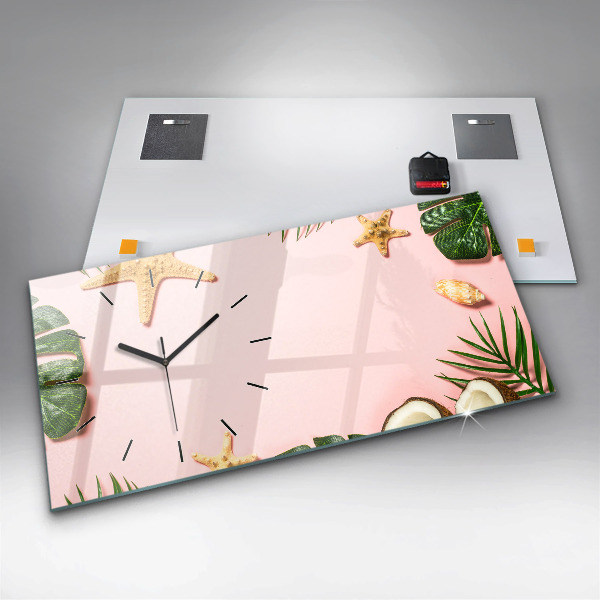 Horizontal wall clock Summer mood