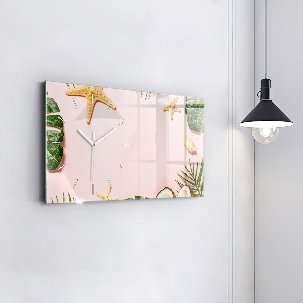 Horizontal wall clock Summer mood