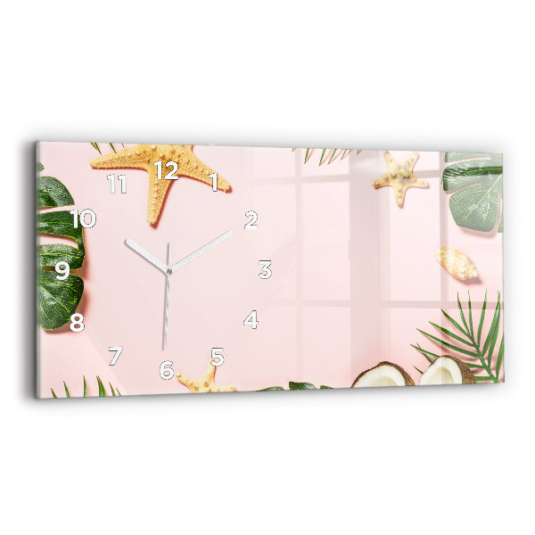 Horizontal wall clock Summer mood
