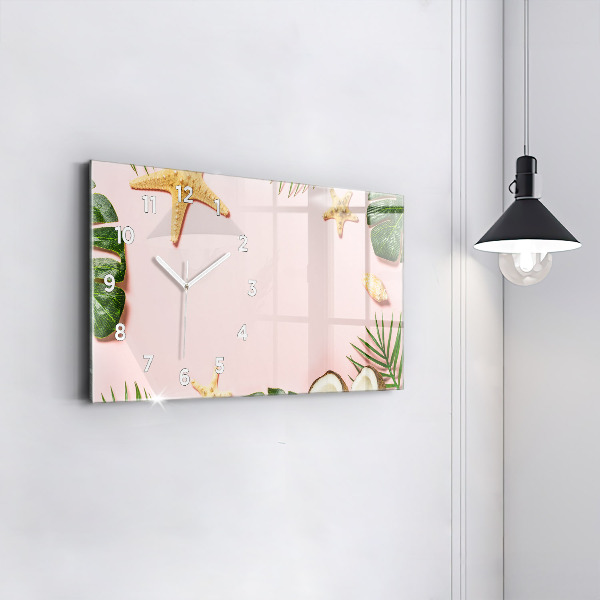 Horizontal wall clock Summer mood