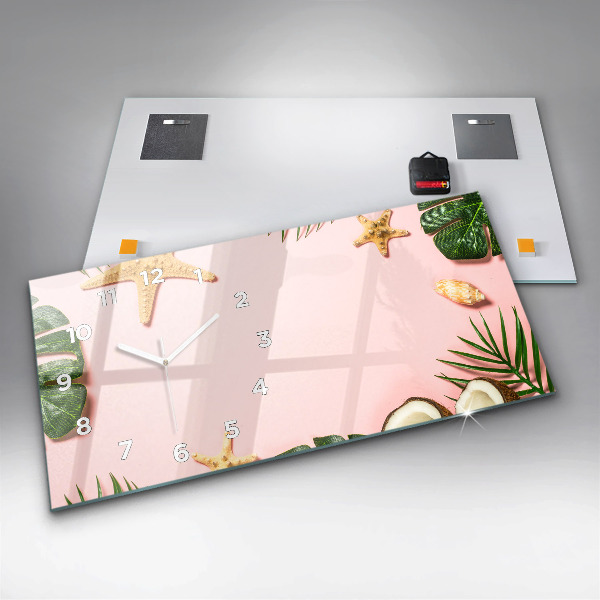 Horizontal wall clock Summer mood