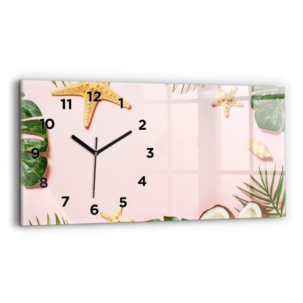 Horizontal wall clock Summer mood