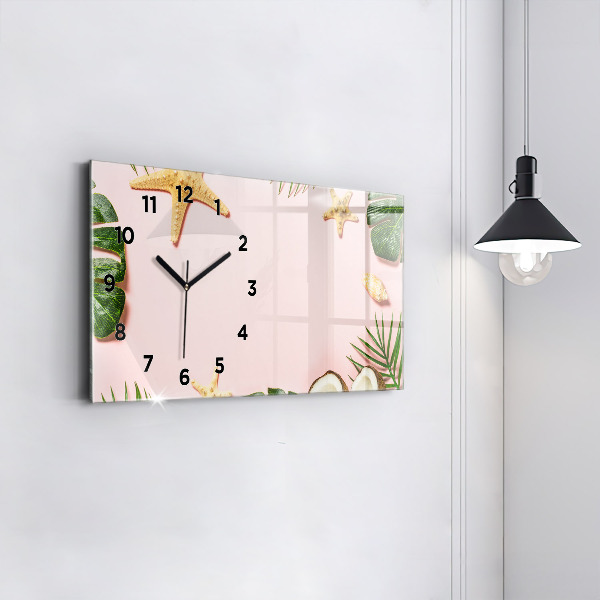Horizontal wall clock Summer mood