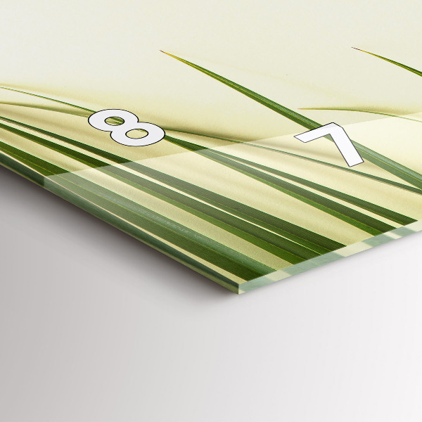 Horizontal wall clock Monstera leaves