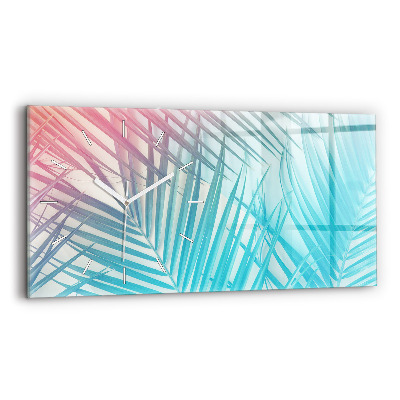 Horizontal wall clock Tropical palm tree