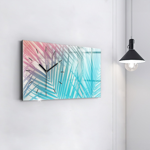 Horizontal wall clock Tropical palm tree