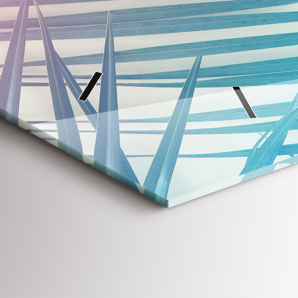 Horizontal wall clock Tropical palm tree