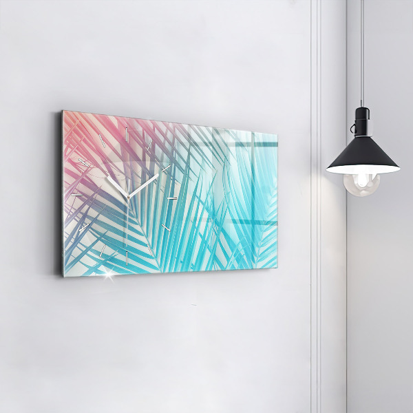 Horizontal wall clock Tropical palm tree