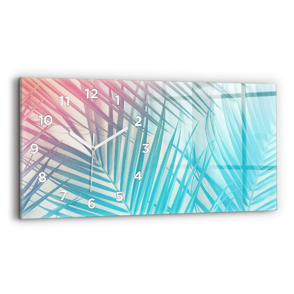 Horizontal wall clock Tropical palm tree