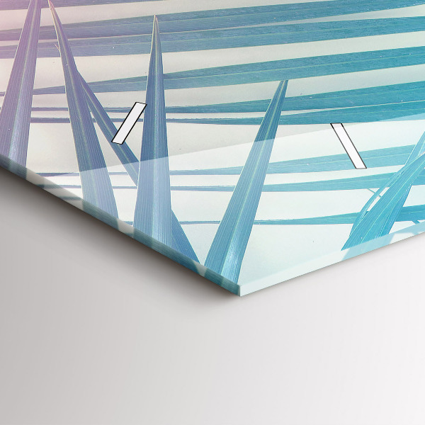 Horizontal wall clock Tropical palm tree