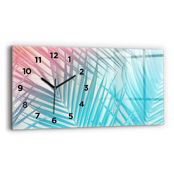 Horizontal wall clock Tropical palm tree
