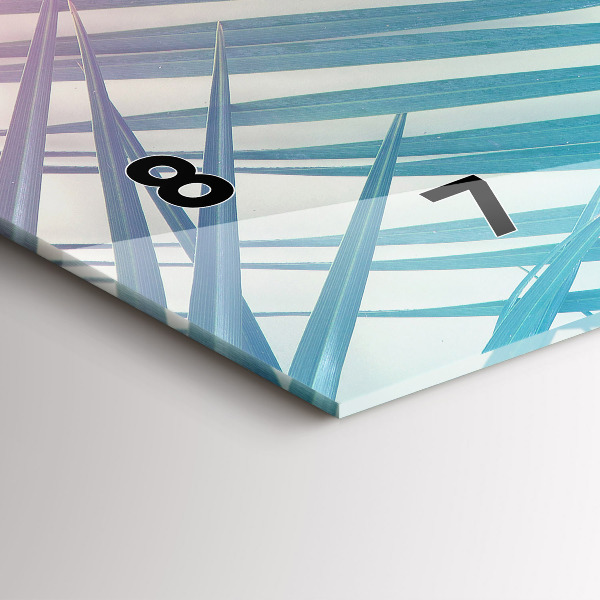 Horizontal wall clock Tropical palm tree