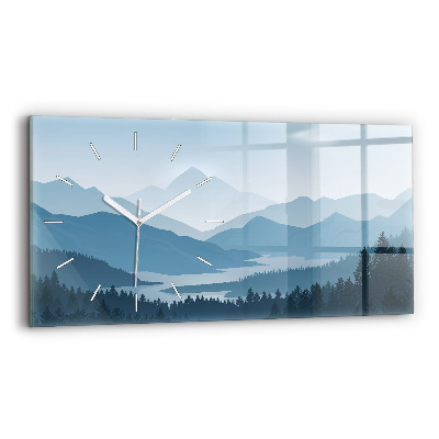 Horizontal wall clock Mountain Landscape