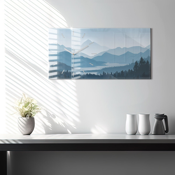 Horizontal wall clock Mountain Landscape