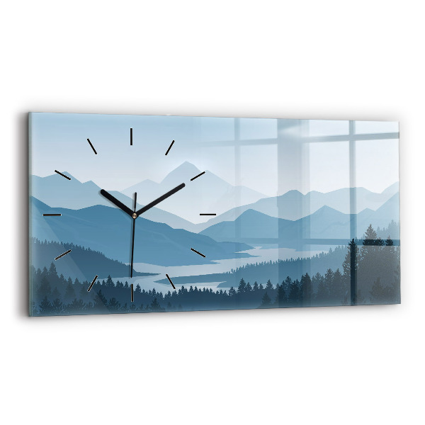 Horizontal wall clock Mountain Landscape