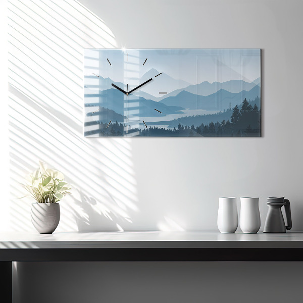 Horizontal wall clock Mountain Landscape