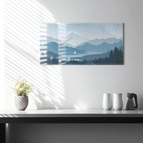 Horizontal wall clock Mountain Landscape