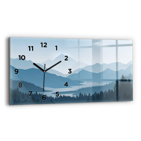 Horizontal wall clock Mountain Landscape