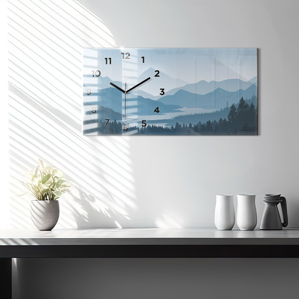Horizontal wall clock Mountain Landscape