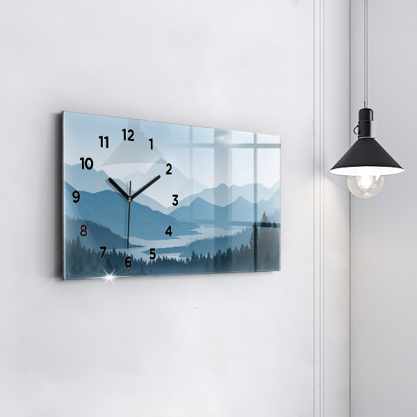 Horizontal wall clock Mountain Landscape