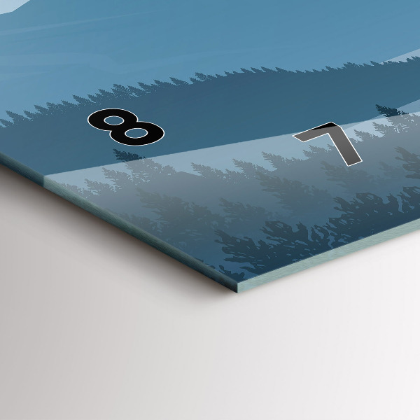 Horizontal wall clock Mountain Landscape