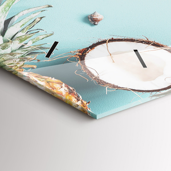 Horizontal wall clock Summer composition