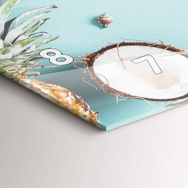 Horizontal wall clock Summer composition