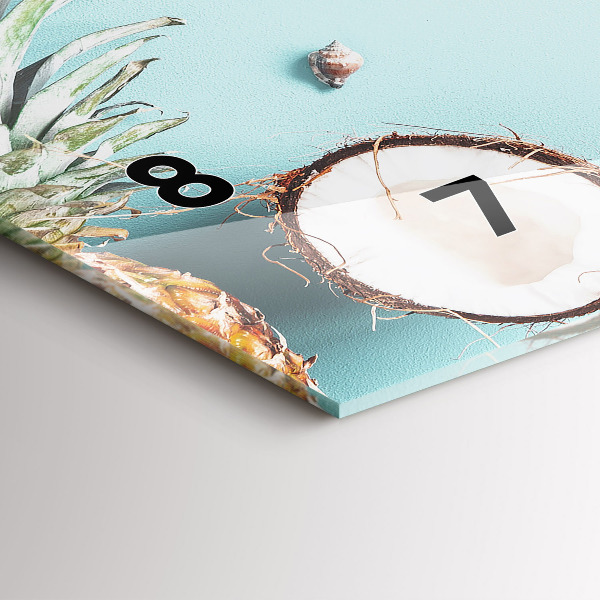Horizontal wall clock Summer composition