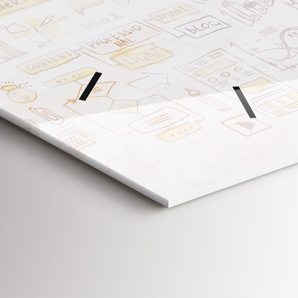 Horizontal wall clock Abstraction brain