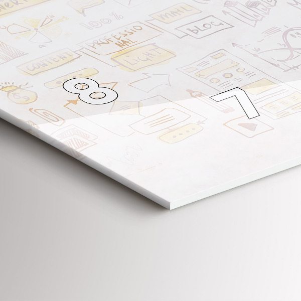 Horizontal wall clock Abstraction brain