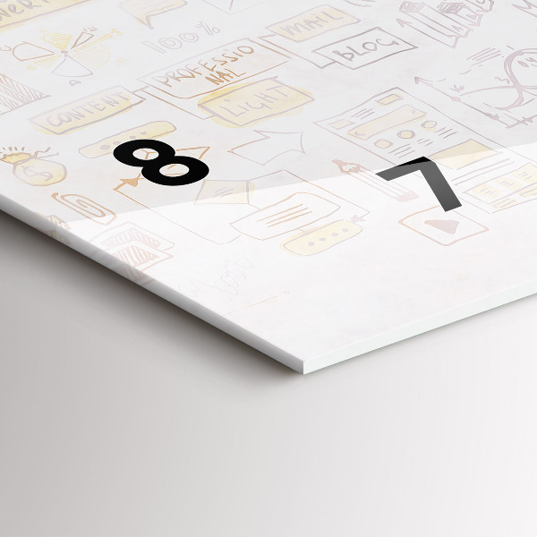 Horizontal wall clock Abstraction brain