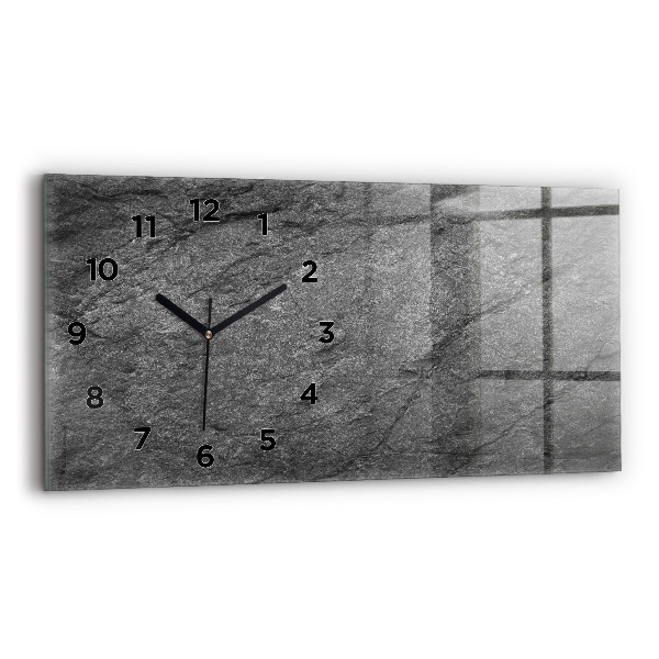 Horizontal wall clock Volcanic rock