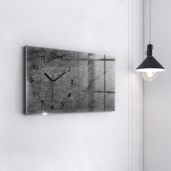 Horizontal wall clock Volcanic rock