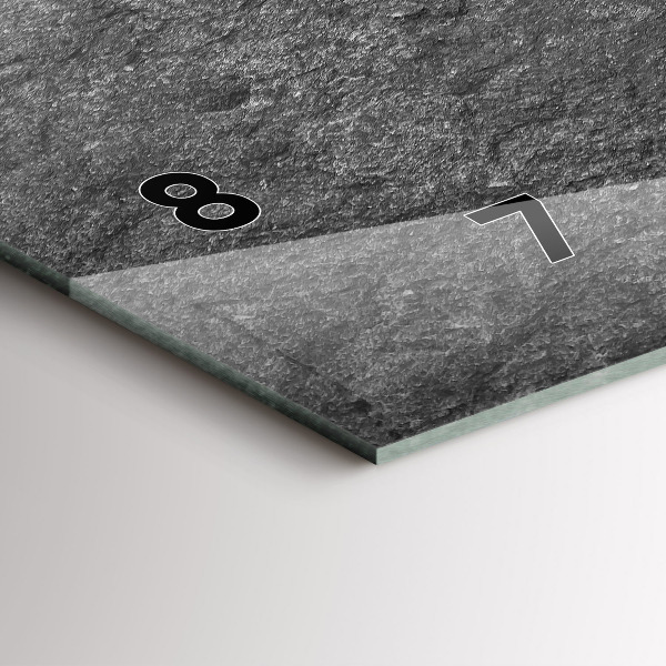 Horizontal wall clock Volcanic rock