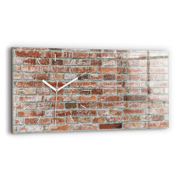 Horizontal wall clock Brick wall