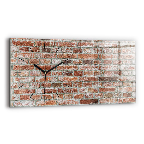 Horizontal wall clock Brick wall