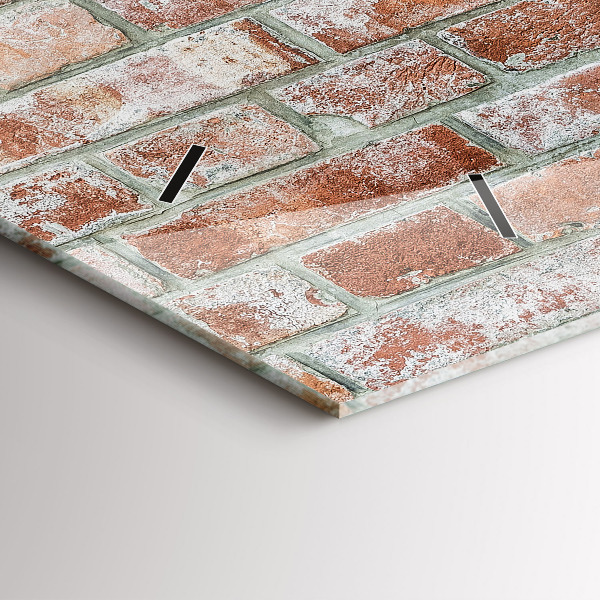 Horizontal wall clock Brick wall