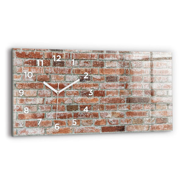 Horizontal wall clock Brick wall