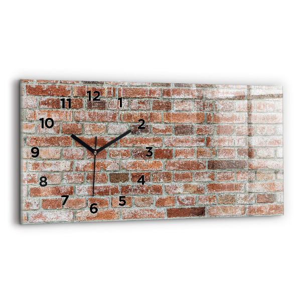 Horizontal wall clock Brick wall