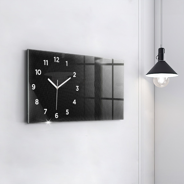Horizontal wall clock Dark abstraction