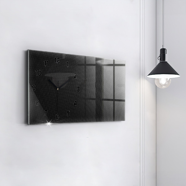 Horizontal wall clock Dark abstraction