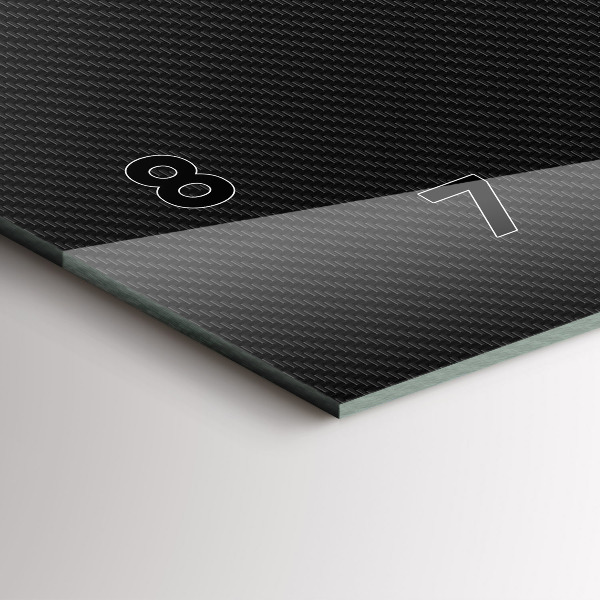 Horizontal wall clock Dark abstraction